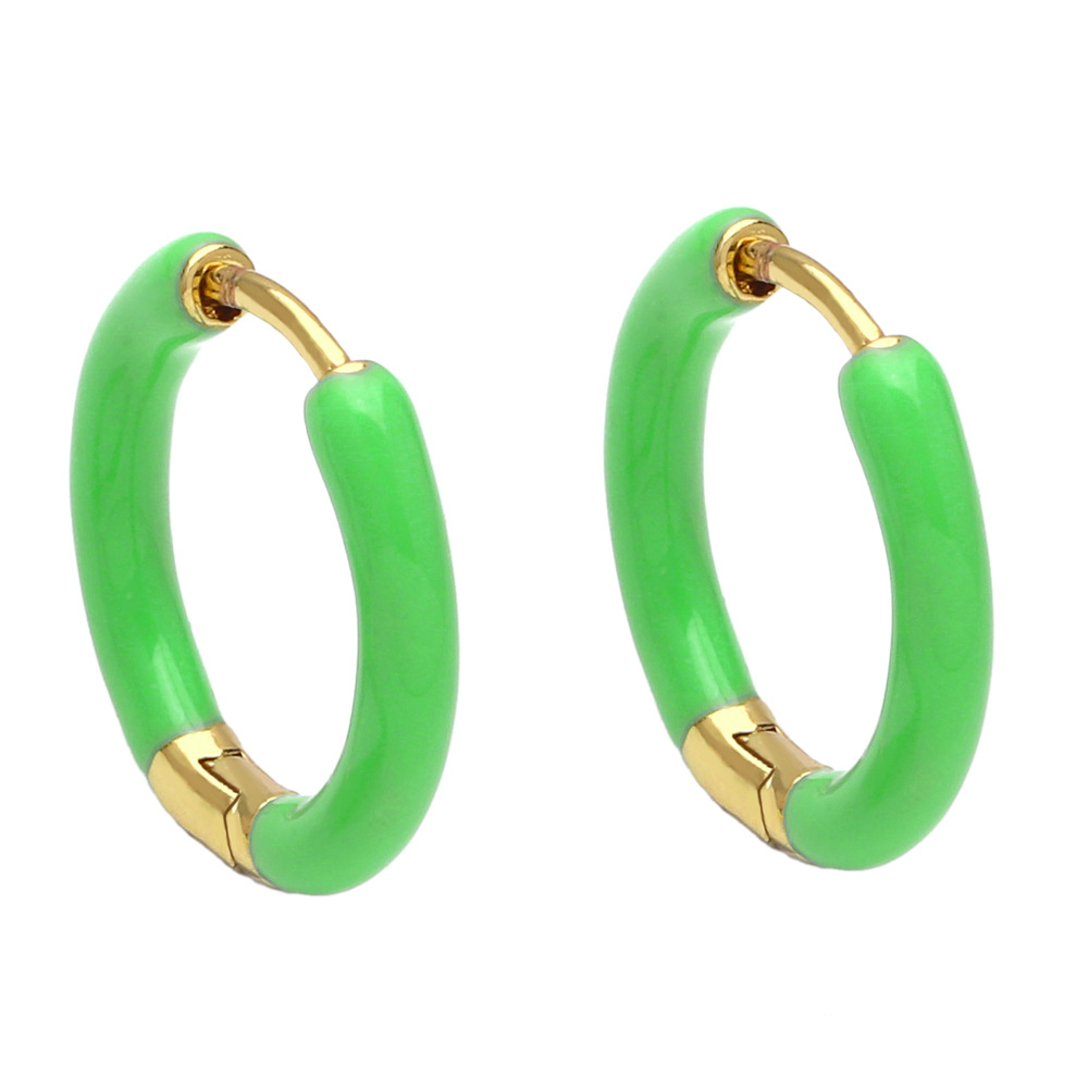 Fashion Geometric Copper Earrings Stoving Varnish Plating Copper Earrings