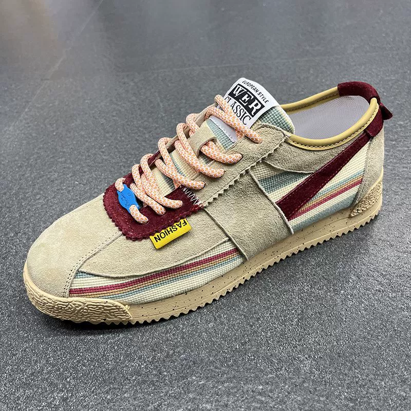 Новинка 2023 года, летние модные кроссовки одного цвета, дышащая повседневная спортивная обувь с низким берцем на шнуровке в стиле ретро, мужская обувь Forrest Gump