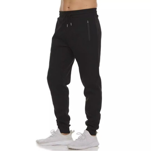 Amazon European Code Sports Leisure Pants Cross-border Men's Zip Fleece Thick Fitness Running Solid Color Sweatpants