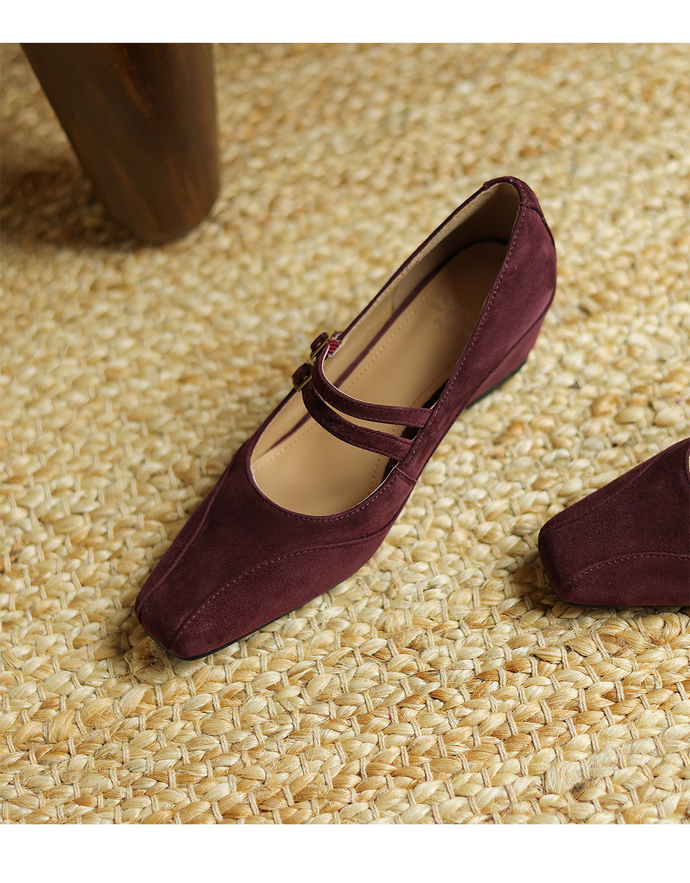 Giày Mary Jane nữ quai ngang đế xuồng phong cách Hàn Quốc retro — Màu nâu chi tiết 23