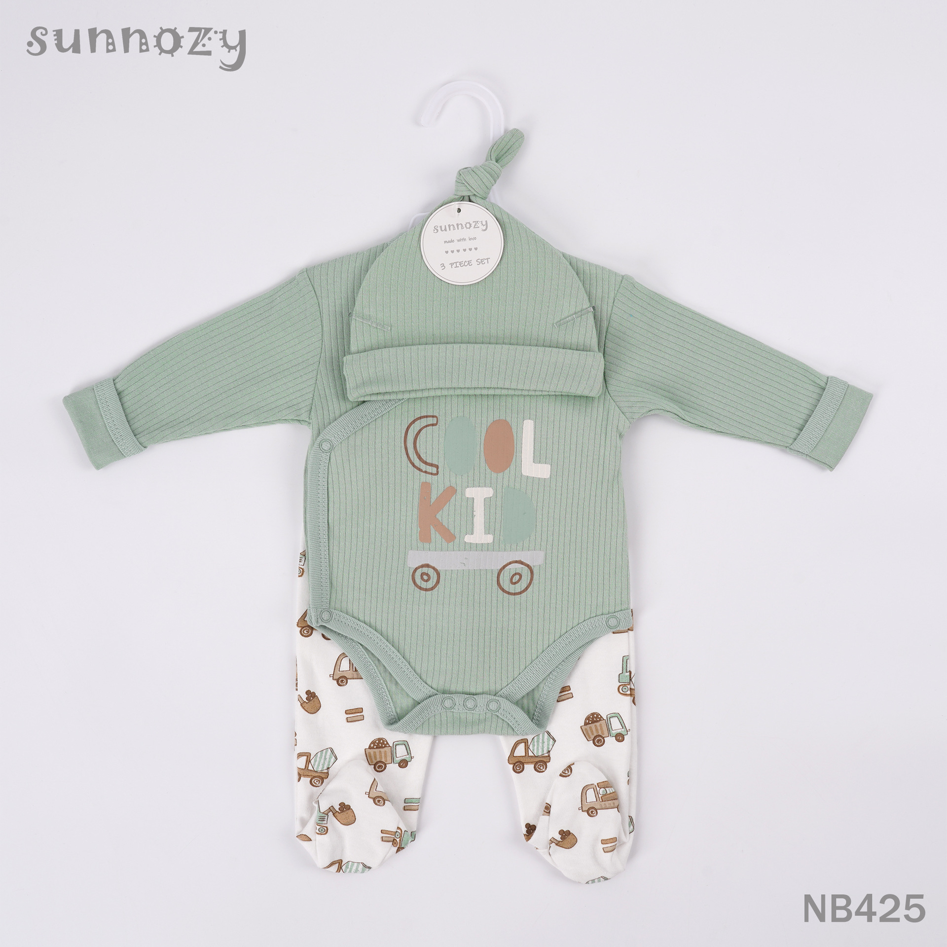 Algodón de manga larga tres piezas de otoño y invierno baby overcoat bolsas de calzado recién nacidos con pies chaqueta gorra pantalón conjunto