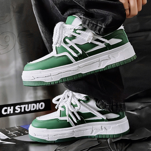  new men's shoes collection low-top Hong Kong style thick-soled bread shoes canvas shoes star style beggar shoes