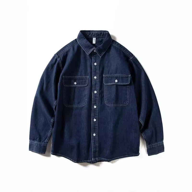 2026 Foreign Trade Denim Shirt for Men, Simple Long-Sleeve Spring and Autumn Style, Loose Casual Shirt, Youthful Retro Simple Jacket 2026 Foreign Trade Denim Shirt for Men, Simple Long-Sleeve Spring and Autumn Style, Loose Casual Shirt, Youthful Retro Simple Jacket