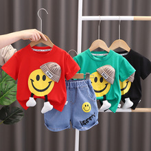 ��ͯװ��ͯ��װ��װ�¿�ʱ�ֶ���˧������ͨT��ţ�ж̿������״�