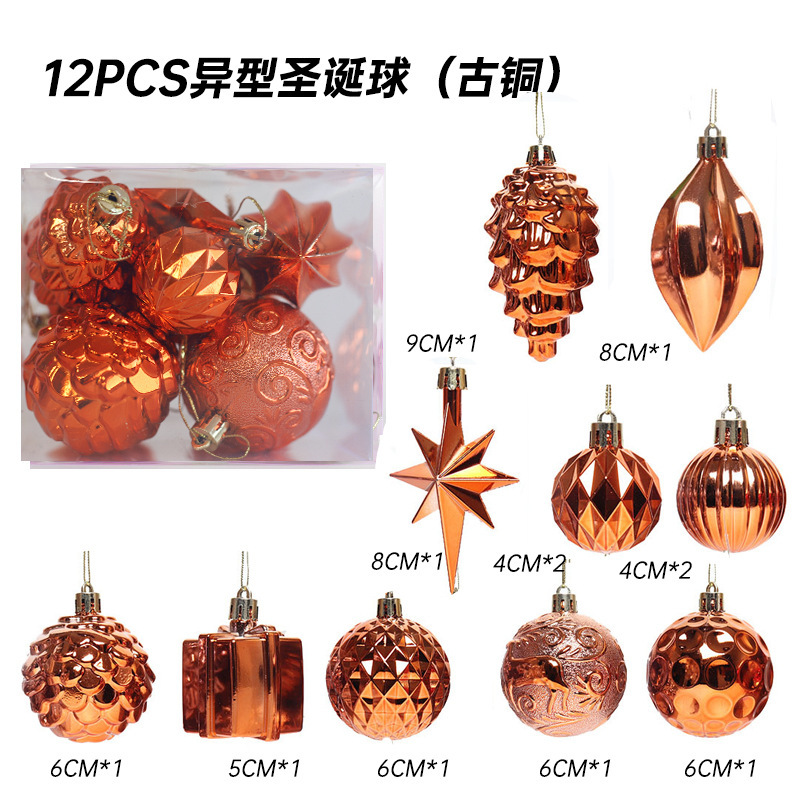 Bola de Navidad árbol de Navidad adornos de decoración colgante de bola de colores accesorios de material de Navidad DIY decoración de Navidad al por mayor