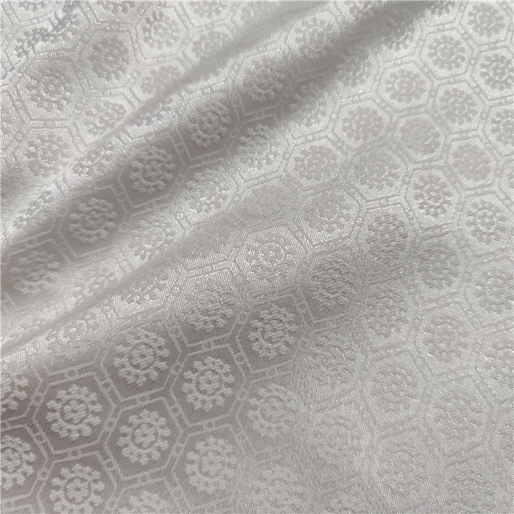 T63#六边形雪花状提花  女装衬衫连衣裙马面褂裙鞋材无弹印花面料