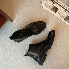 高端休闲男士真皮鞋潮流百搭高帮英伦风增高马丁靴冬季高帮鞋男款