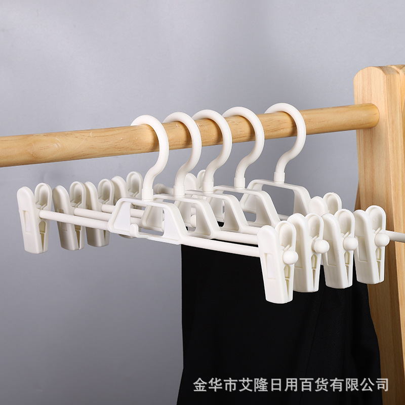 Pantalones de plástico clip plegable pantalones adultos clip pantalones simples clip pantalones de almacenamiento del hogar rack tienda de ropa pantalones rack