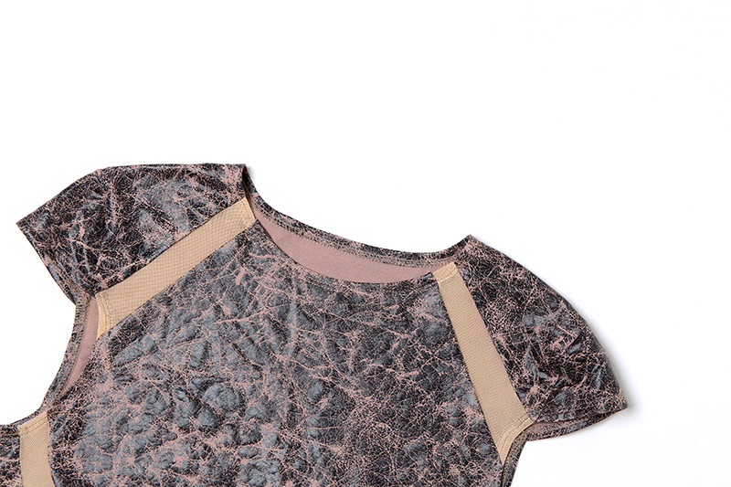 Personalized Printing Hollow Out Cutout Sexy Sexy Stitching Women Top