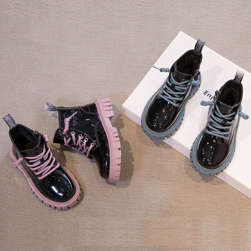 Martens, зимняя демисезонная обувь, теплые детские полусапожки, оптом