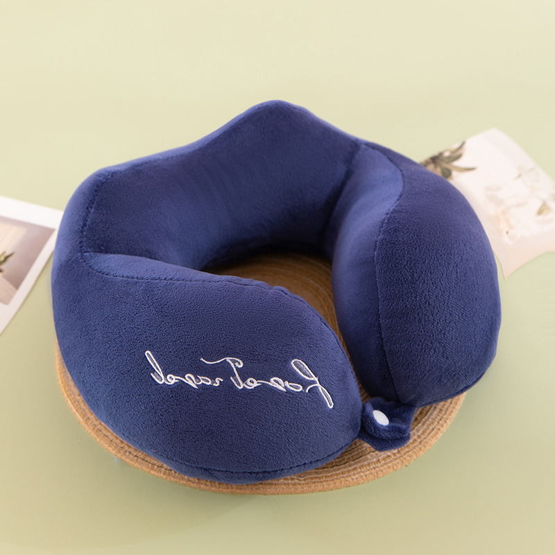 Almohada de Cuello en U de Terciopelo de Cristal y Algodón PP para Viajes y Auto