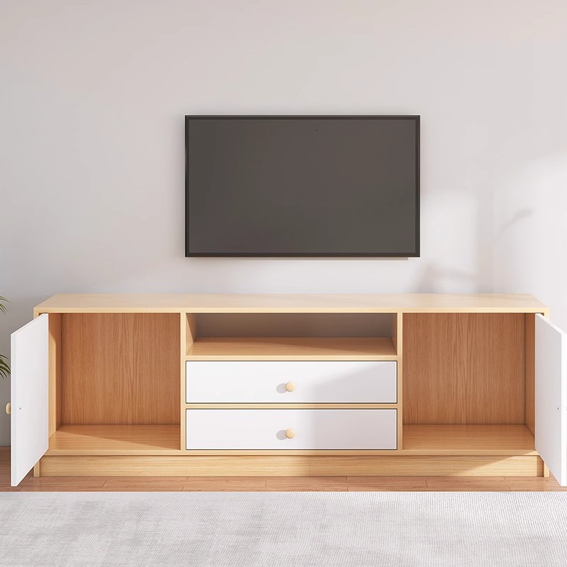 Gabinete de televisión simple y moderno de alta calidad sala de estar almacenamiento doméstico almacenamiento en un pequeño dormitorio gabinete de televisión de piso