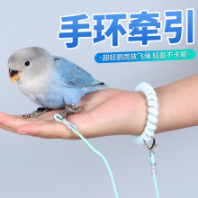 源头工厂个性化超轻训练绳虎皮玄凤牡丹脚环脚链脖套鹦鹉放飞绳