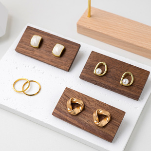ins jewelry stud earrings card solid wood pendant display shooting props jewelry display backboard jewelry tag