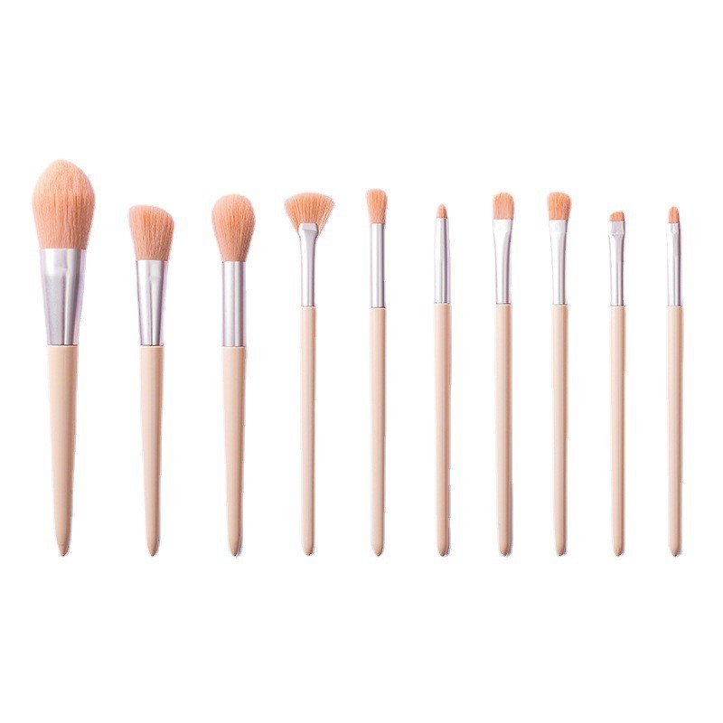 Nuevo puente Rosa 10 anti-lana maquillaje cubierta refrescar mano práctico cepillo conjunto en stock al por mayor