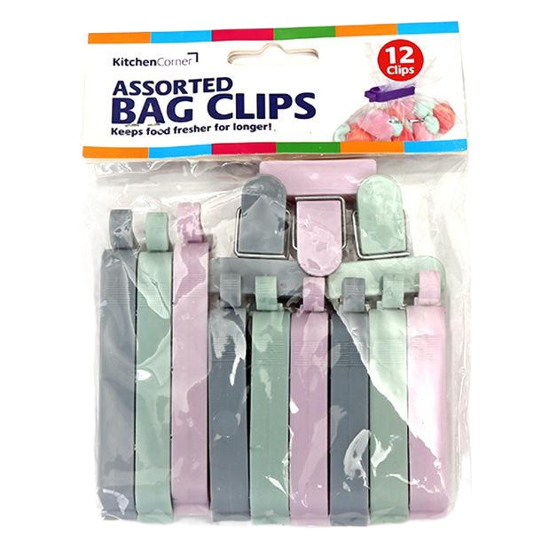 Clip de sellado 12 piezas Sellador de alimentos Sellador de mantenimiento fresco Clip de sellado de plástico Clip de plástico Suministros de cocina
