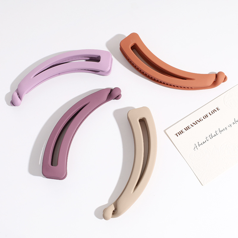 Solid Color Pattern Women'S Gender Hollow Out Design Simple Style Style Simple Style Women'S Solid Color Arylic Hollow Out Hair Claws