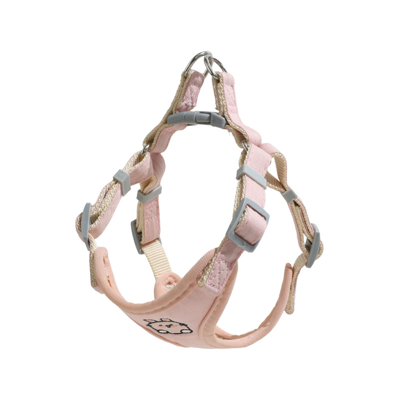 Cordón de tracción de pecho bordado - rosa