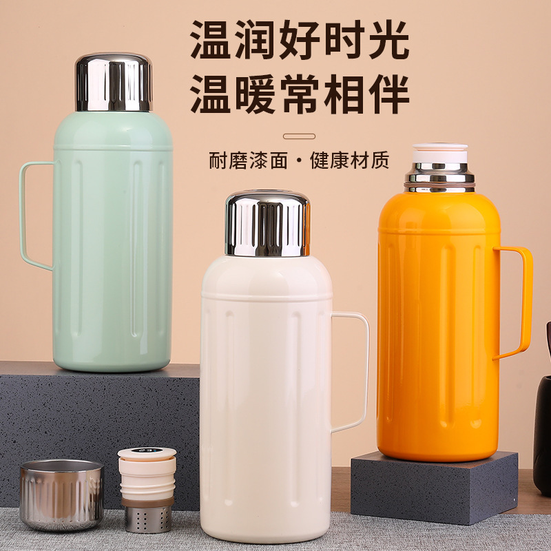 新款316不锈钢大容量保温杯户外便携家用送礼焖茶壶真空厚保温壶|undefined