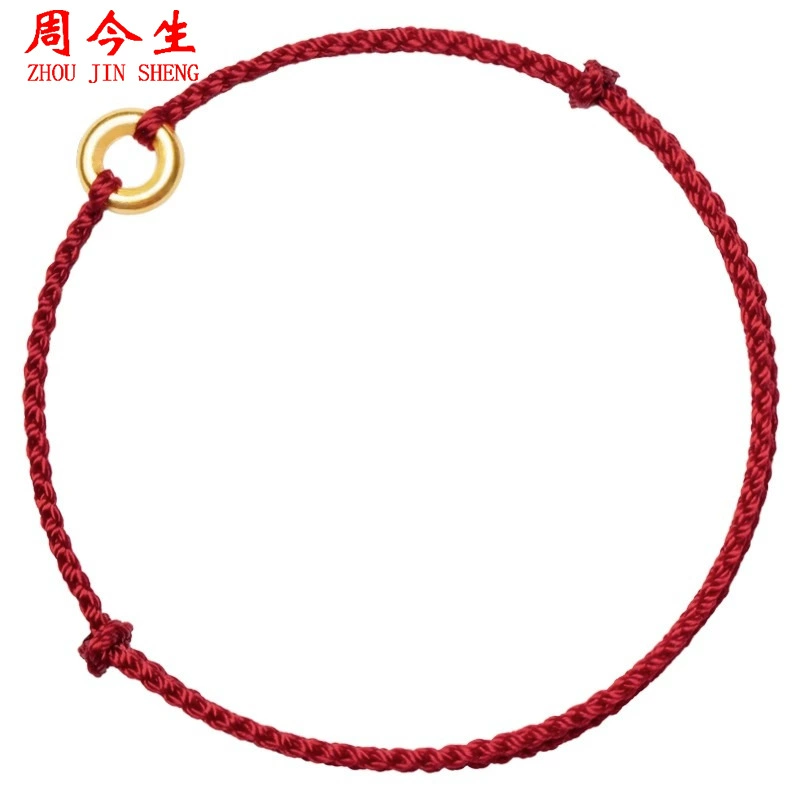 Чистый золотой гребешок с красной веревкой браслет
