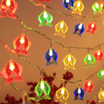 LED Pisces modelling string lights new year Spring Festival Lantern courtyard Market decorate Jubilation Atmosphere Coloured lights wholesale