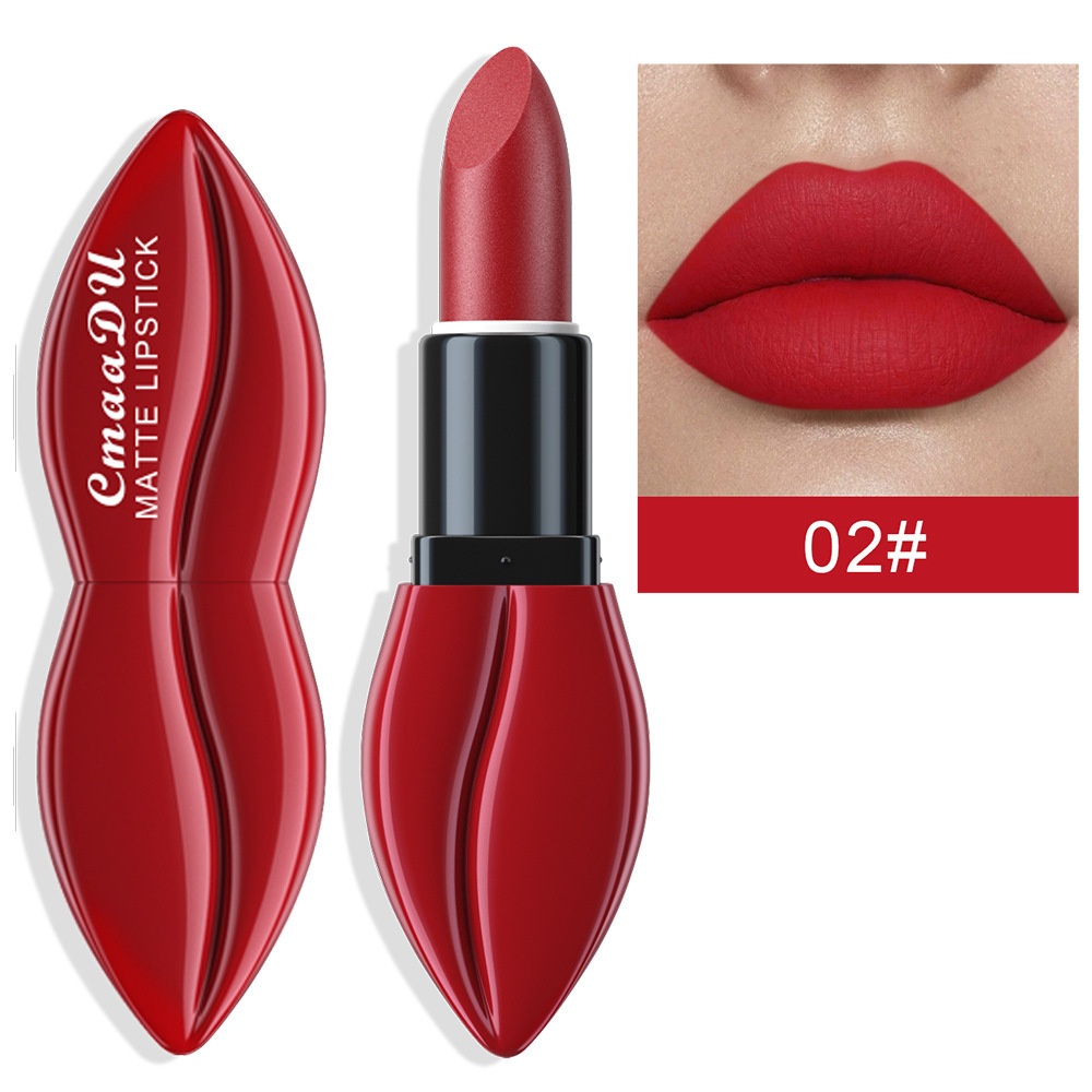 CmaaDu 10 Colors Matte Velvet Finish Long-lasting Moisturizing Lipstick Wholesale Cross-border Model_voghion.com