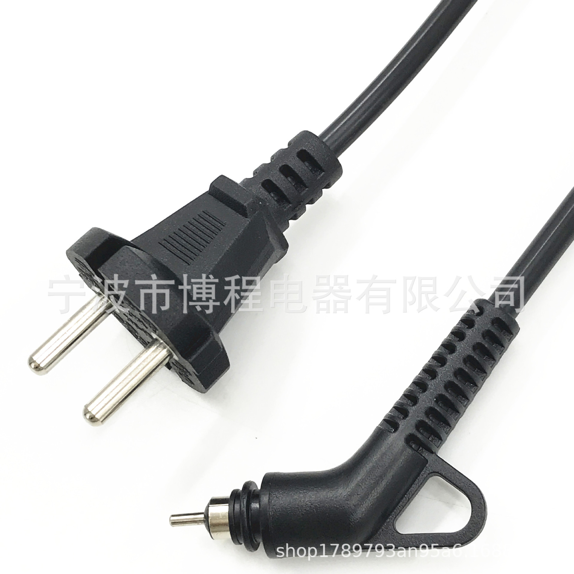 欧标直发器旋转尾插头欧式插头电源线旋转尾母座转尾透明母座插头