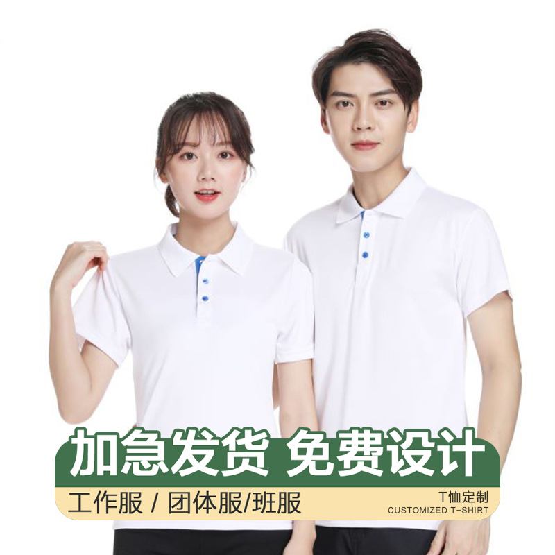Customized Quick-Dry T-Shirt with Collar, Short-Sleeve Sports Clothing, Cultural Shirts, DIY Workwear, Logo Patterns, Enterprise Printed