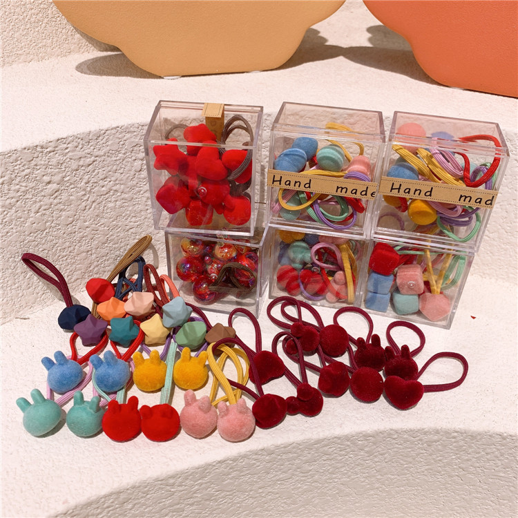 Baby Hair Rubber Band, Non-Harmful Hair Headband, Loving Hair Ring, Children's Boxed Hair Accessory, Girl's Small Hair Ties