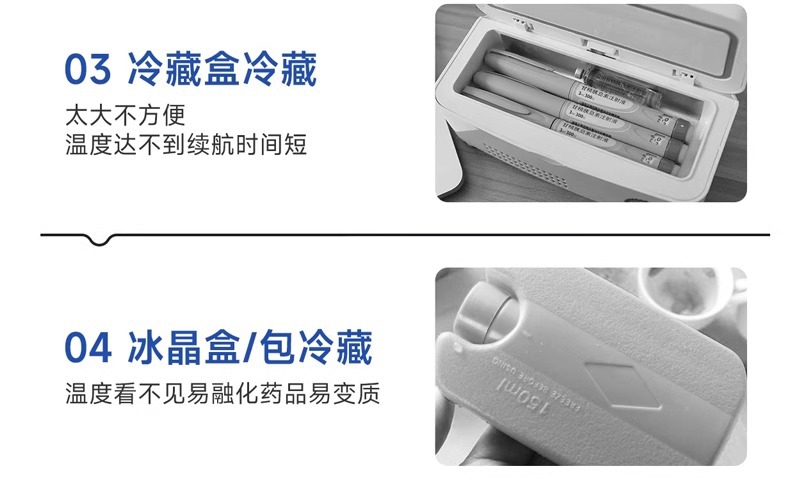 Carson Insulin Refrigeration Box Portable Mini Fridge Rechargeable Insulated Cup for Medicines Dormitory Bag Growth Hormone