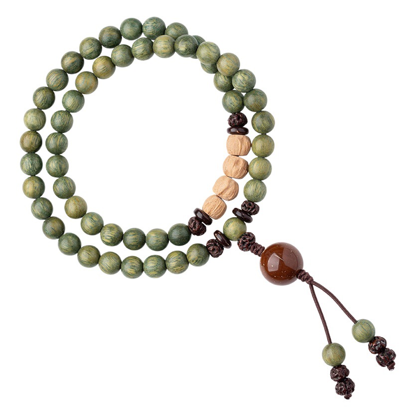 Original viejo verde sándalo cuentas pulsera mujer Mori estudiante sándalo pasión semilla pulsera pareja estilo étnico hombres y mujeres