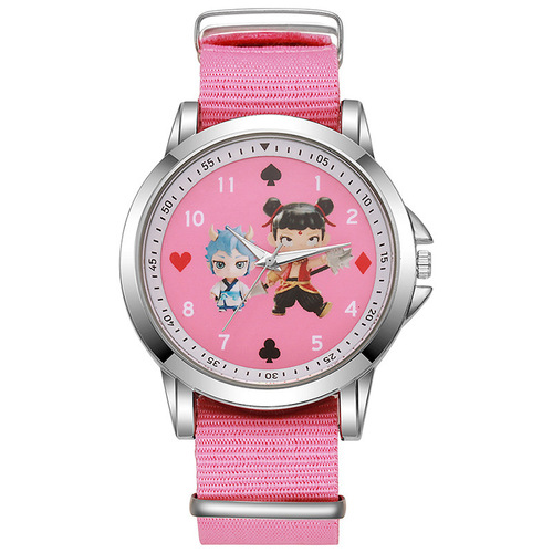 Cute Cartoon Nezha Magic Child's Watch for Children, Elementary School Students, High Fashion Quartz Watch for Boys and Girls