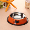 Pet food stainless steel dog bowl thickened cat, dog dog food bowl pet bowl stainless steel double bowl dog bowl wholesale