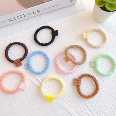 5-Piece Cream Coffee Smile Hair Accessories for Girls - Fresh and Sweet Braided Ponytail Hairbands