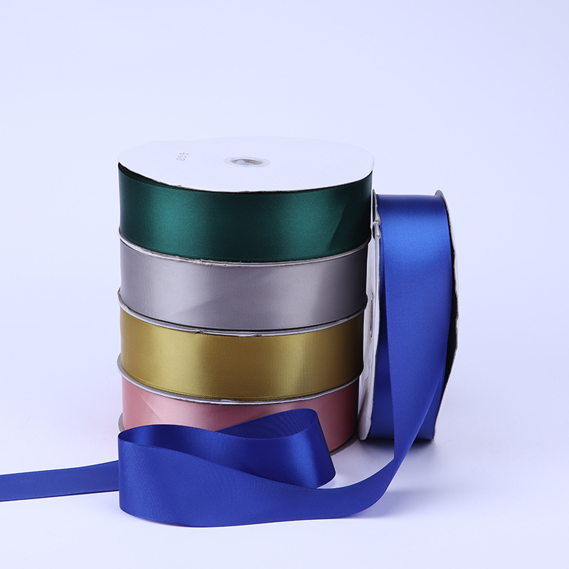 4cm cinta de poliéster arco DIY cinta de satén ramo de la torta de la fruta caja de regalo embalaje accesorios de ropa de color