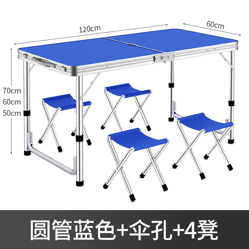Puesto de mercado nocturno, mesa pequeña plegable rectangular portátil, mesa de comedor para el hogar simple, mesa plegable para exteriores