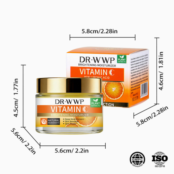 Serie de crema multi-efecto de cúrcuma / ácido cúbico / vitamina C rejuvenecimiento y reparación crema