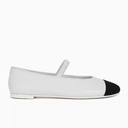 2024 Nuevo principios de la cena de primavera ~ Chanel estilo de cuero suave banda elástica Mary Jane zapatos planos de una sola capa para las mujeres