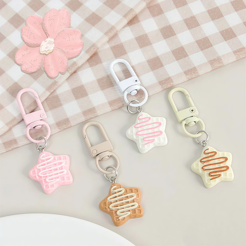 New Cute Door Buckle Hanging Syrup Star Cookie Keychain Bag Pendant DIY Handmade Jewelry Accessories New Cute Door Buckle Hanging Syrup Star Cookie Keychain Bag Pendant DIY Handmade Jewelry Accessories