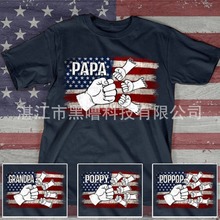 Personalized Papa Shirt男生拳头图案个性风潮多种颜色图案T恤