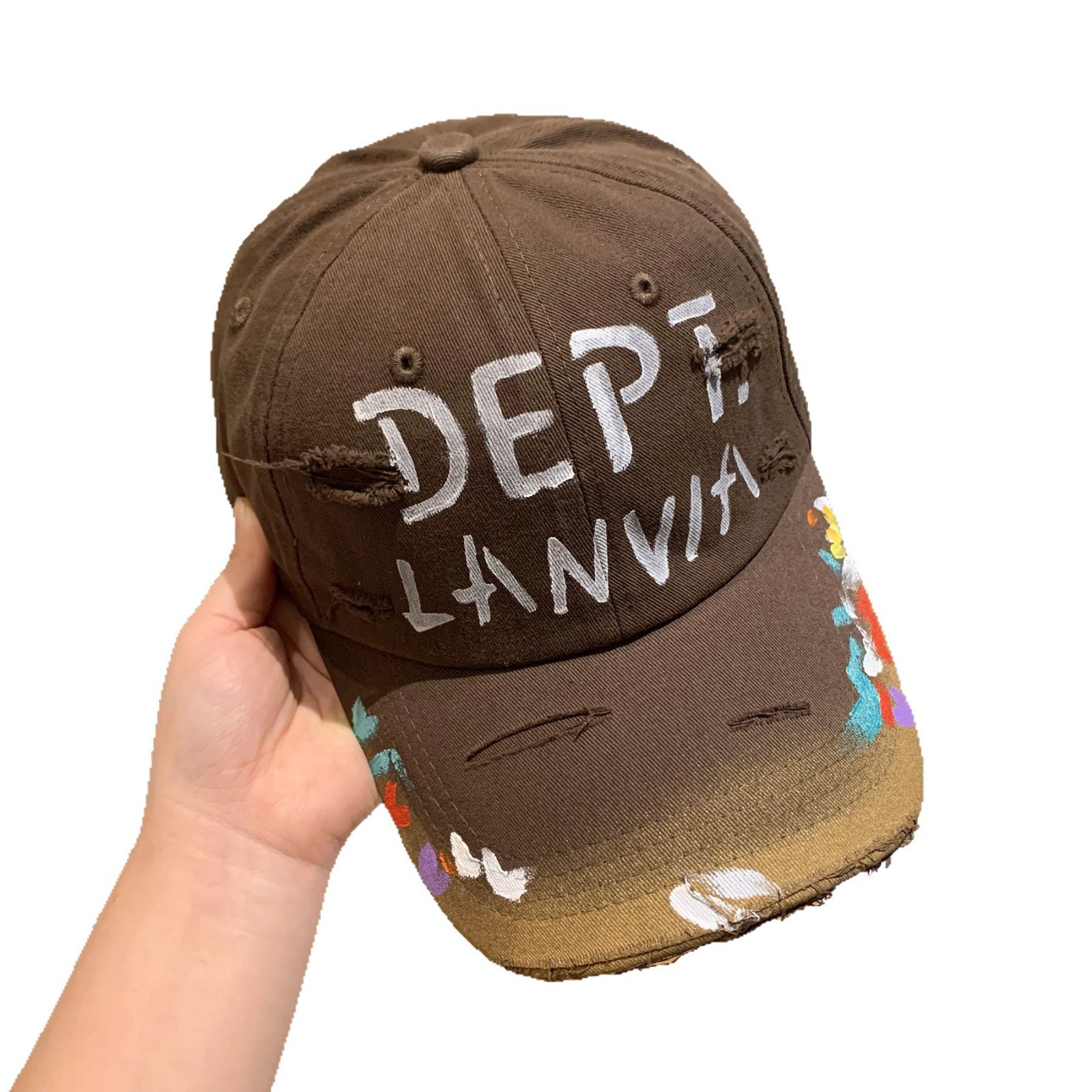 Diseño de nicho de cabeza grande gorra de béisbol agujeros americanos para hombres verano cara pequeña gorra de boca de pato negro