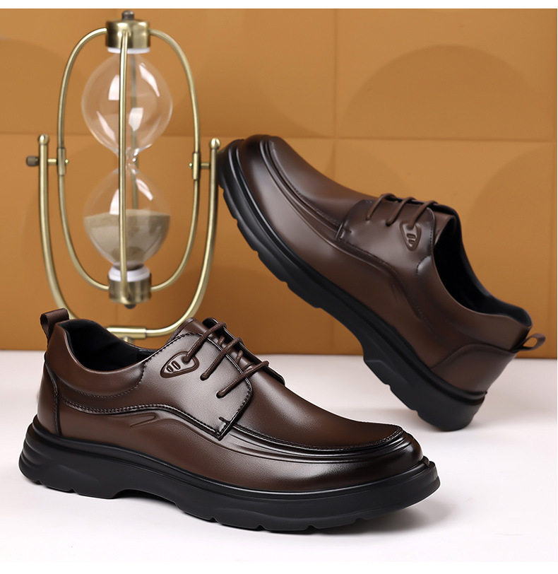 Giày da nam derby mũi nhọn đế mềm chống trượt, giày công sở đi làm dự tiệc — G28619 Màu nâu, G28619 Màu đen chi tiết 7