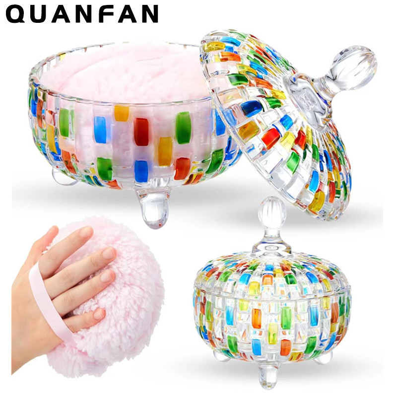 150MM*75MM加厚比脸大年糕绒定妆妖制气垫棉花糖短绒大圆形植绒痱