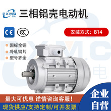 品鑫B14小法兰三相立式电机120/250/370WRV减速机专用台钻马达380
