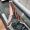 Brown pink diagonal strips