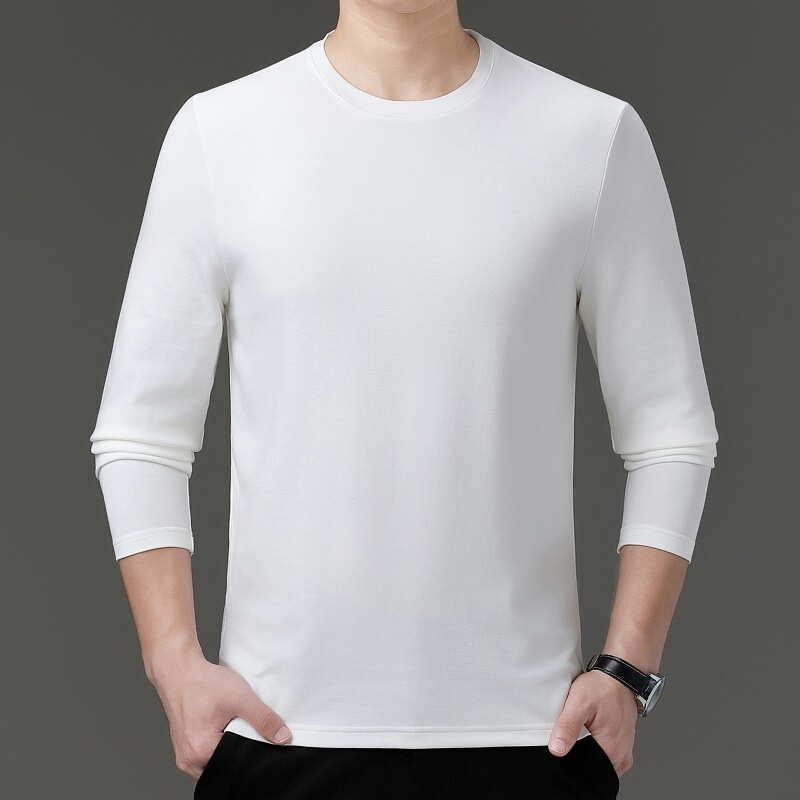 Counter Mulberry Silk T-Shirt Men's No-Iron Anti-Wrinkle Versatile Young Men's Tops Casual Loose Men's Round Neck T-Shirt