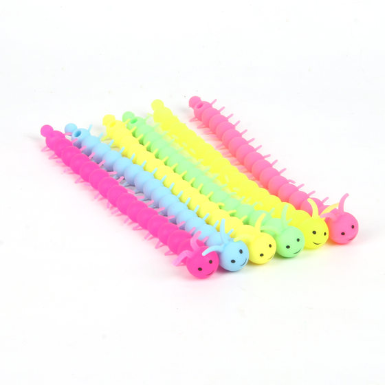Cross-border hot sale Caterpillar Lala tpr flexible glue decompression bracelet Caterpillar vent bracelet decompression artifact