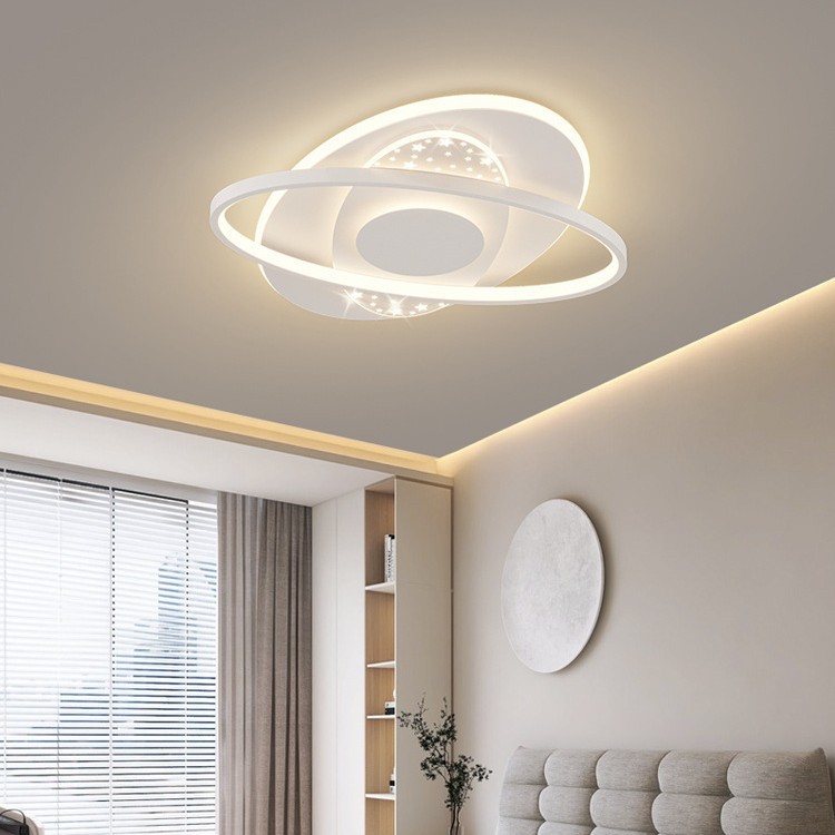 Estrellas lujosas en blanco 2023 sala de estar simple paquete de atmósfera nueva lámpara de techo de luz luz de techo de luz blanca completa