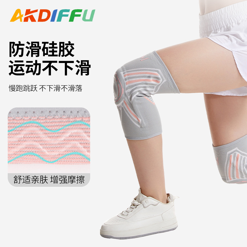 Deportes de invierno rótula baloncesto profesional soporte de resorte de silicona antideslizante rótula impresión femenina masculina aptitud al aire libre saltar la cuerda