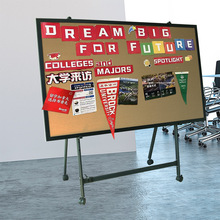 A型支架式软木板照片墙公告栏宣传栏展示板可移动创意立式落